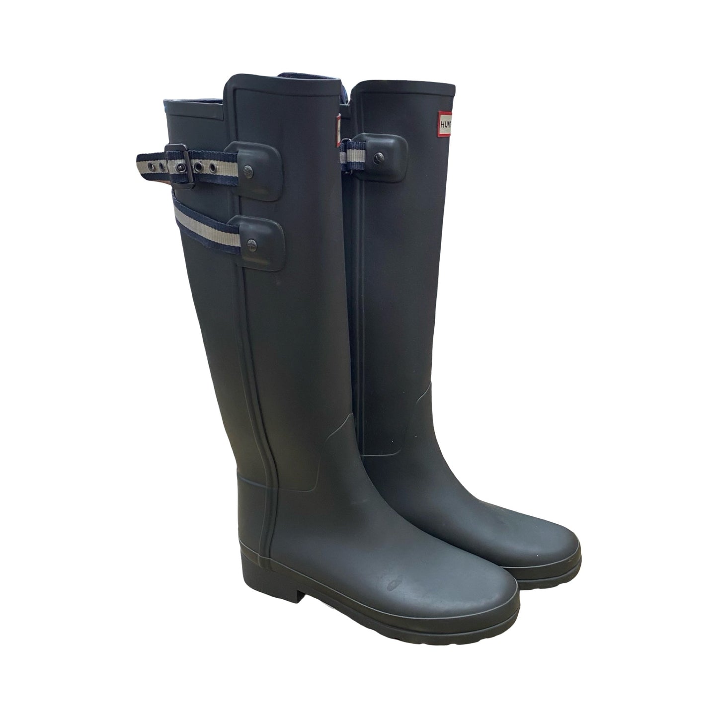 Boots Designer By Hunter In Grey, Size:6