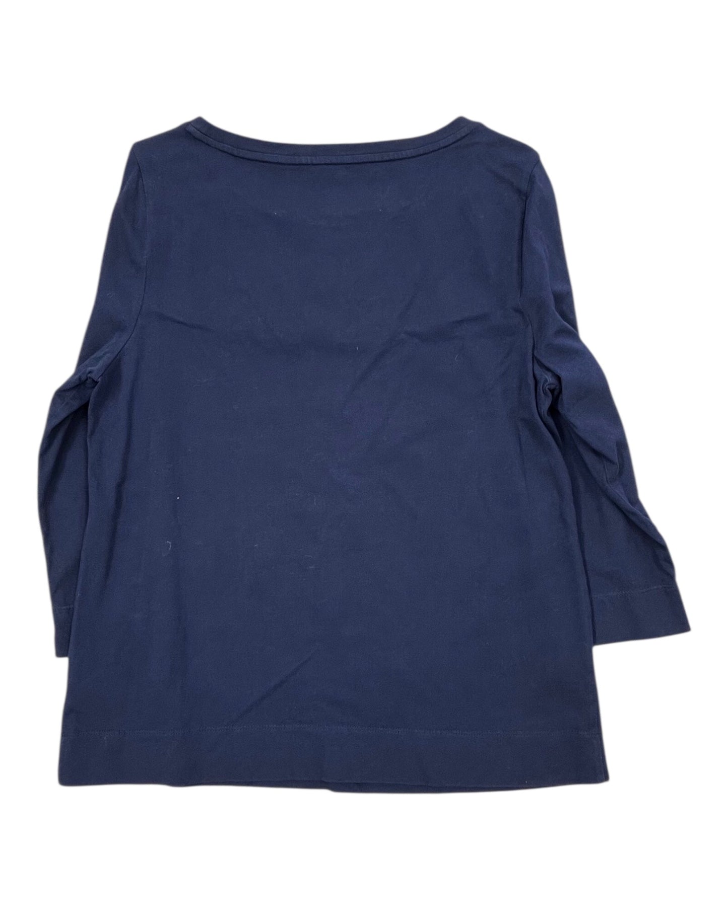 Top 3/4 Sleeve By Talbots In Navy, Size:L