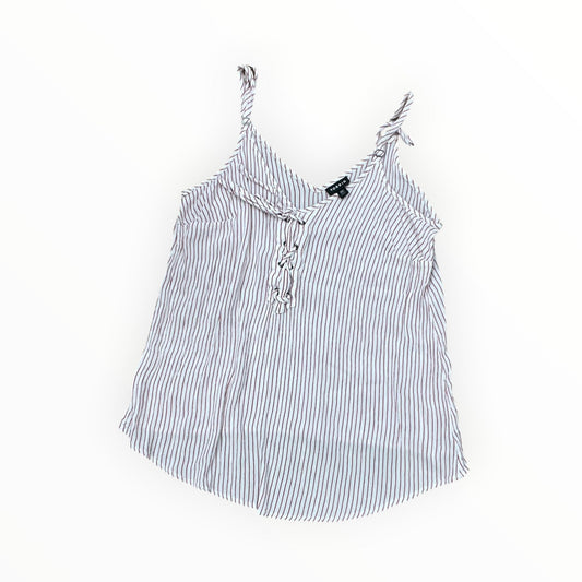 Top Sleeveless By Torrid In Cream & Purple, Size:M