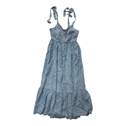 Dress Casual Maxi By Levis In Blue Denim, Size:Xs