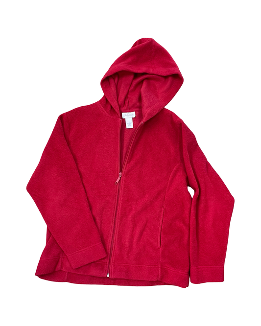 Jacket Fleece By Studio West In Red, Size:M