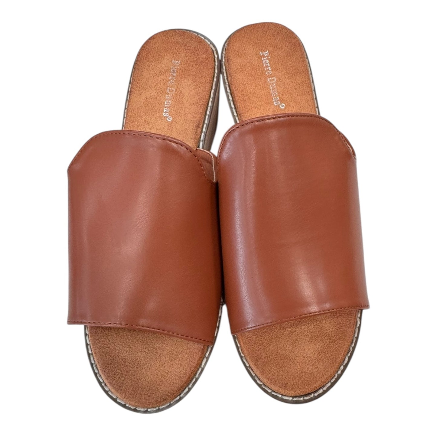 Sandals Heels Platform By Pierre Dumas In Brown, Size:10