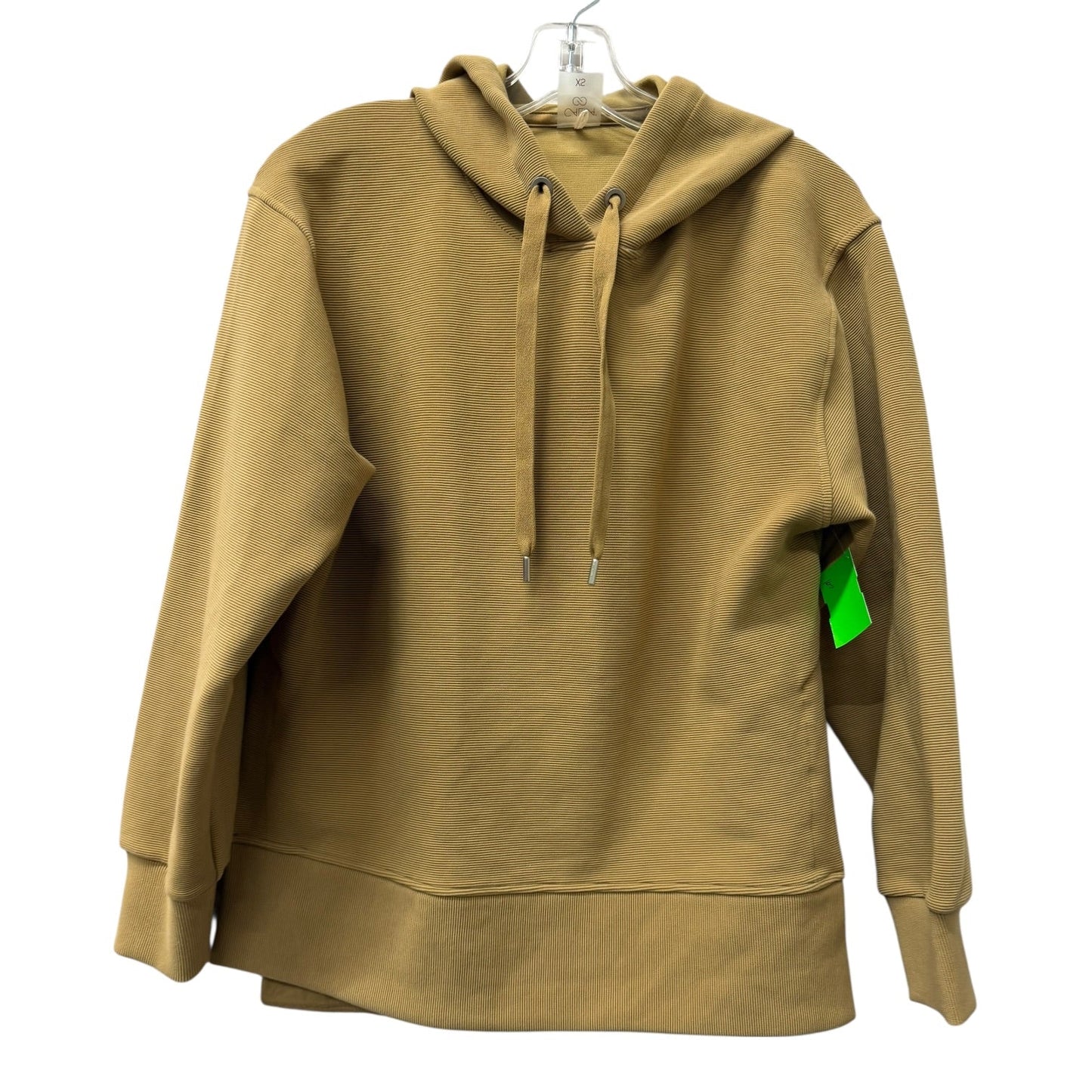 Athletic Sweatshirt Hoodie By Calia In Tan, Size:Xs