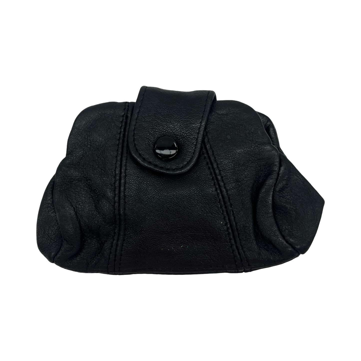 Coin Purse Leather By Clothes Mentor In Black, Size:Medium