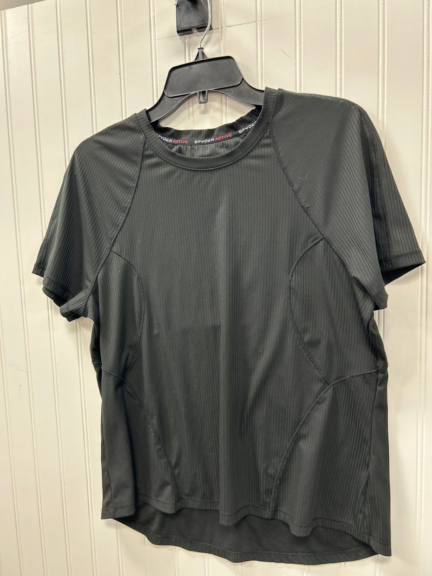 Athletic Top Ss By Spyder In Black, Size:L