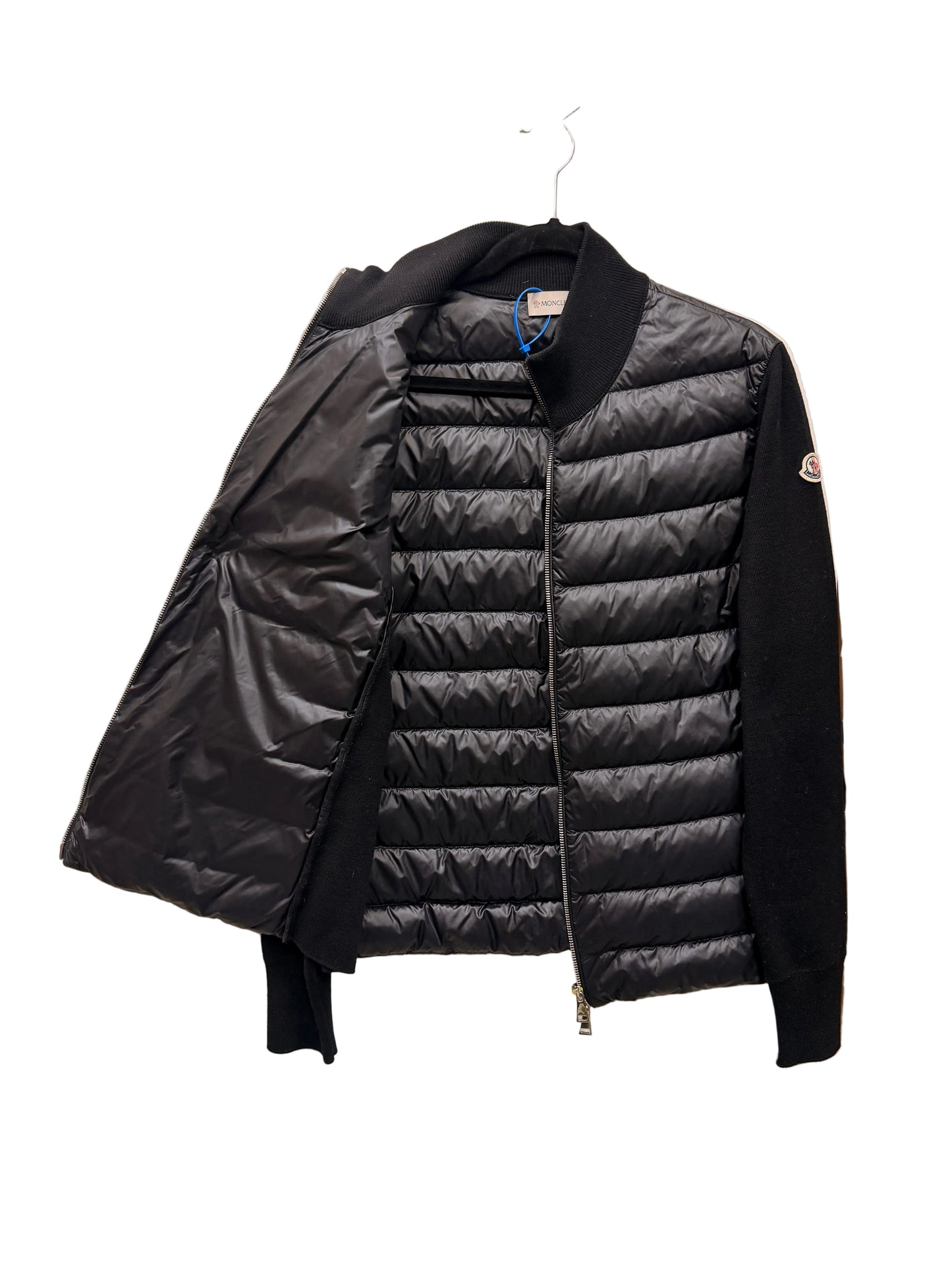 Jacket Luxury Designer By Moncler In Black, Size: Xl