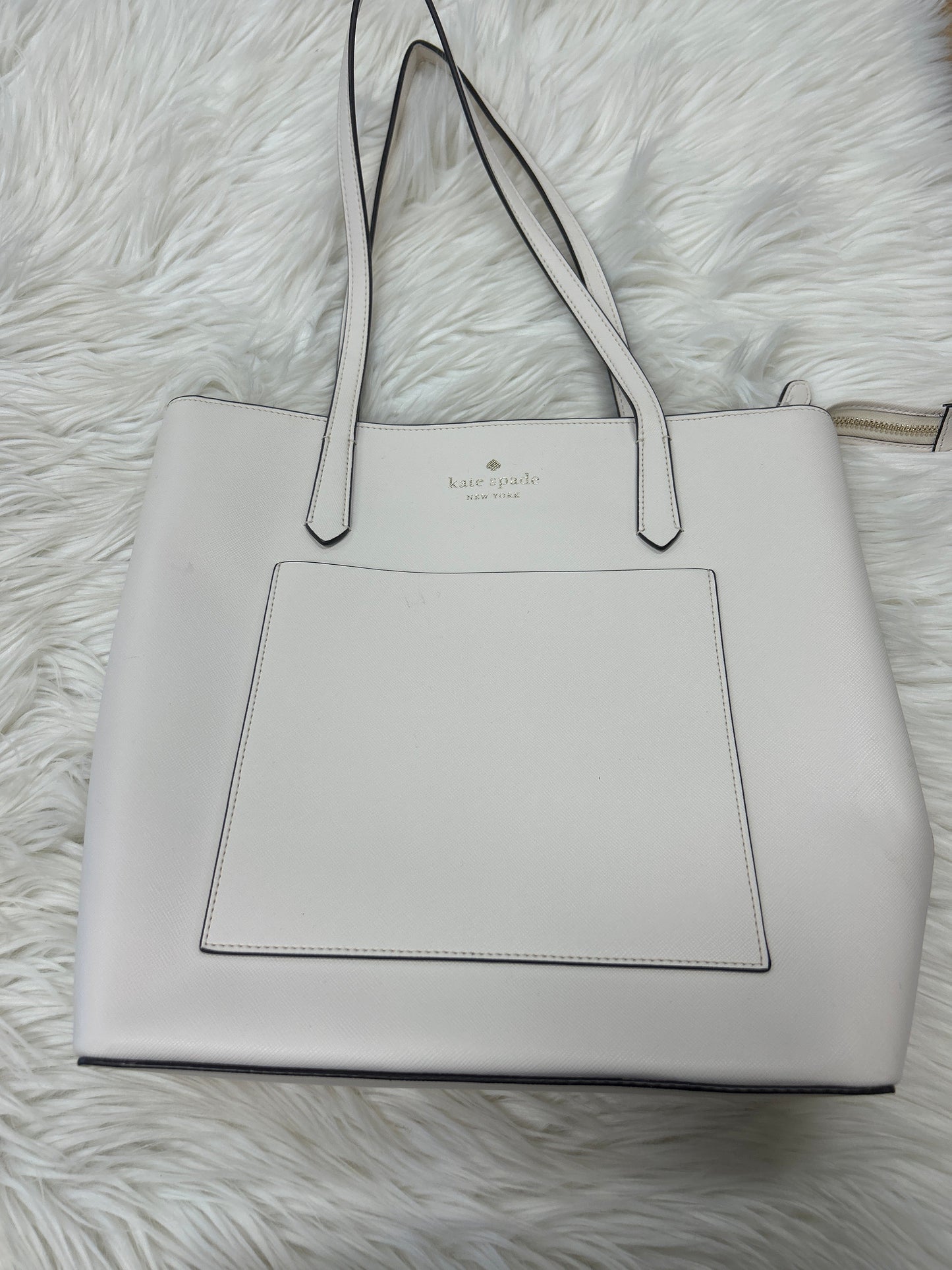 Handbag Designer By Kate Spade In Cream, Size:Medium