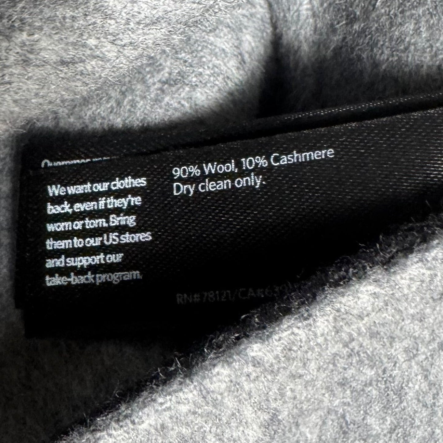 Wool Two Tone Coat By Eileen Fisher In Grey, Size: Xxs