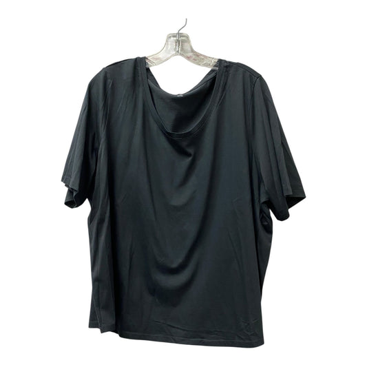 Top Ss Basic By Lands End In Black, Size:2X