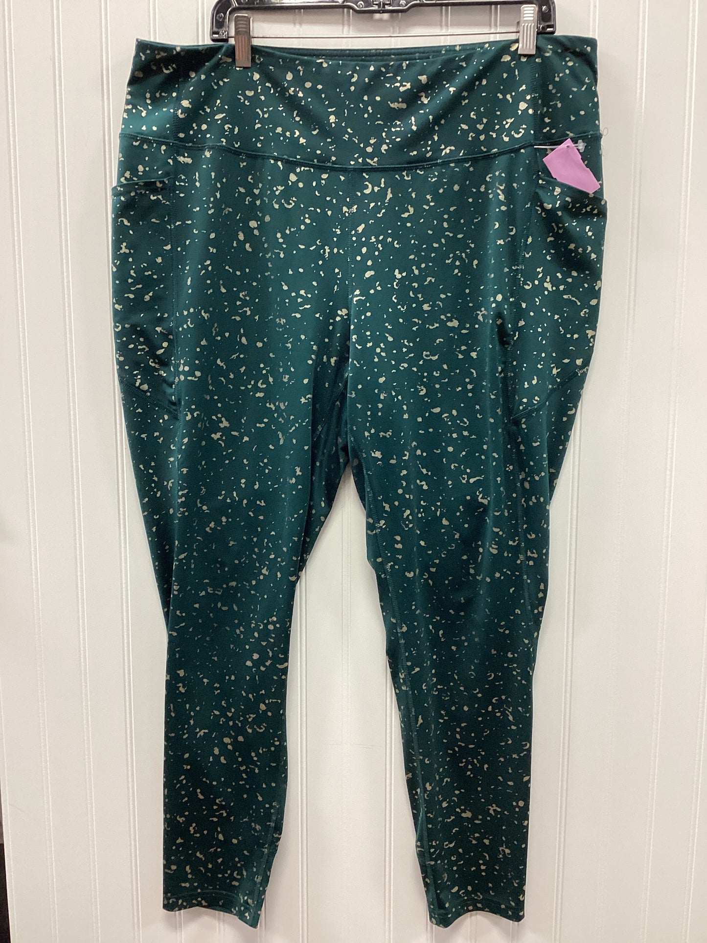 Athletic Leggings By Tek Gear In Green, Size:2X