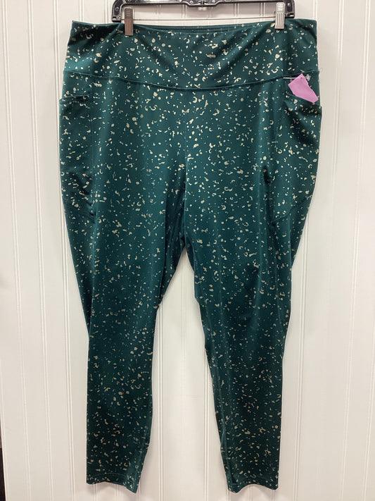 Athletic Leggings By Tek Gear In Green, Size:2X