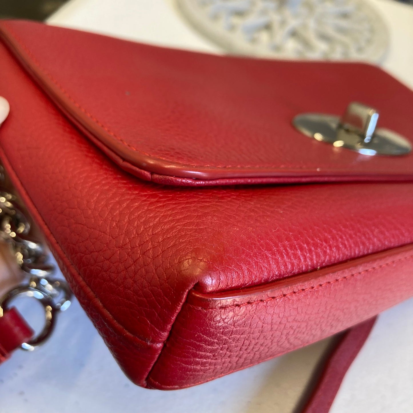 Crossbody Designer By Coach In Red, Size:Medium