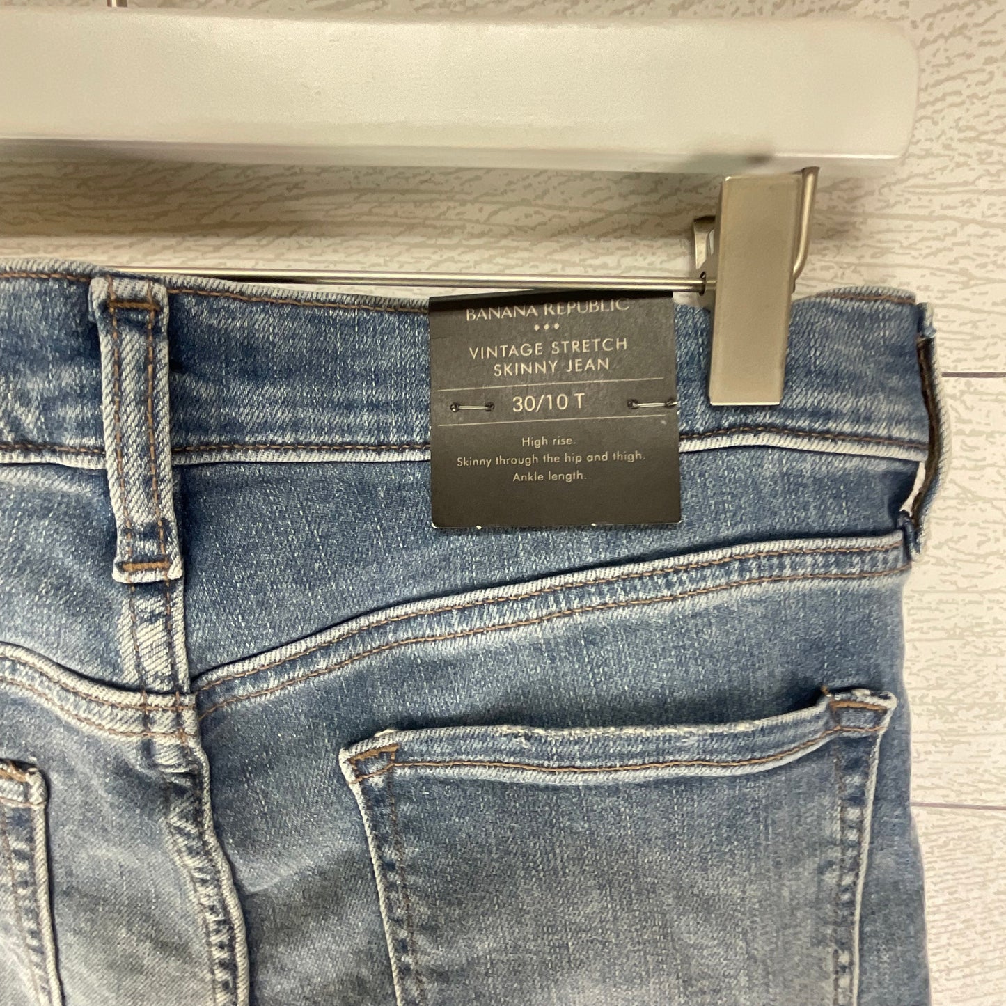 Jeans Skinny By Banana Republic In Blue Denim, Size: 10