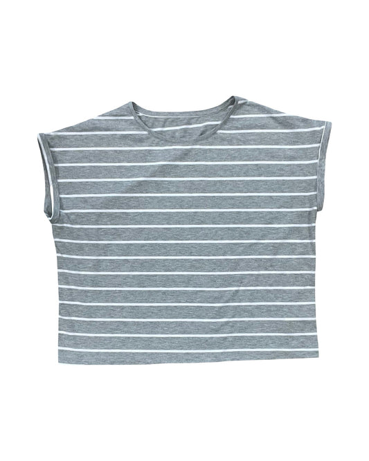 Top Ss By Zyia In Grey & White, Size:L