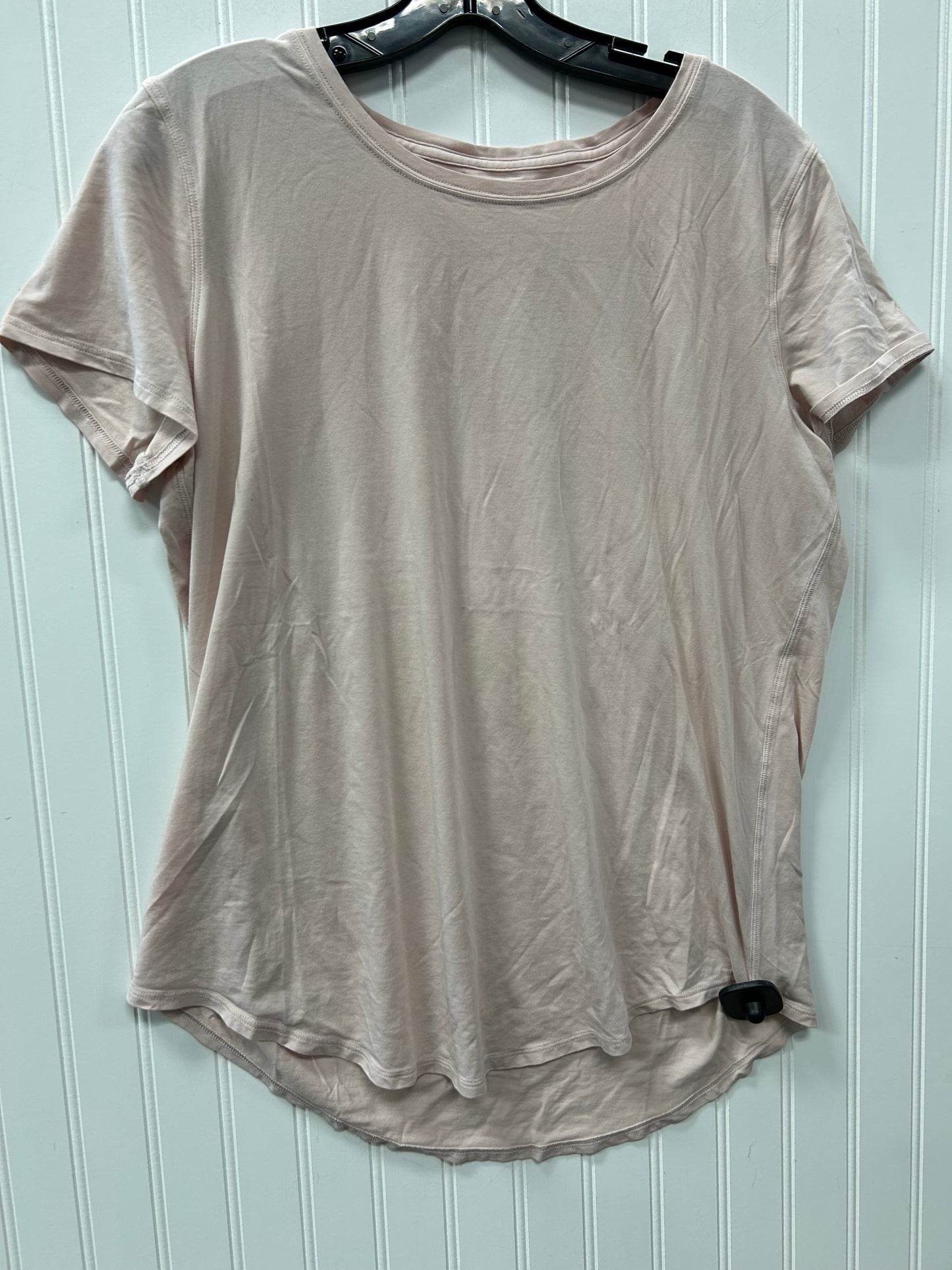 Athletic Top Ss By Lululemon In Pink, Size:14