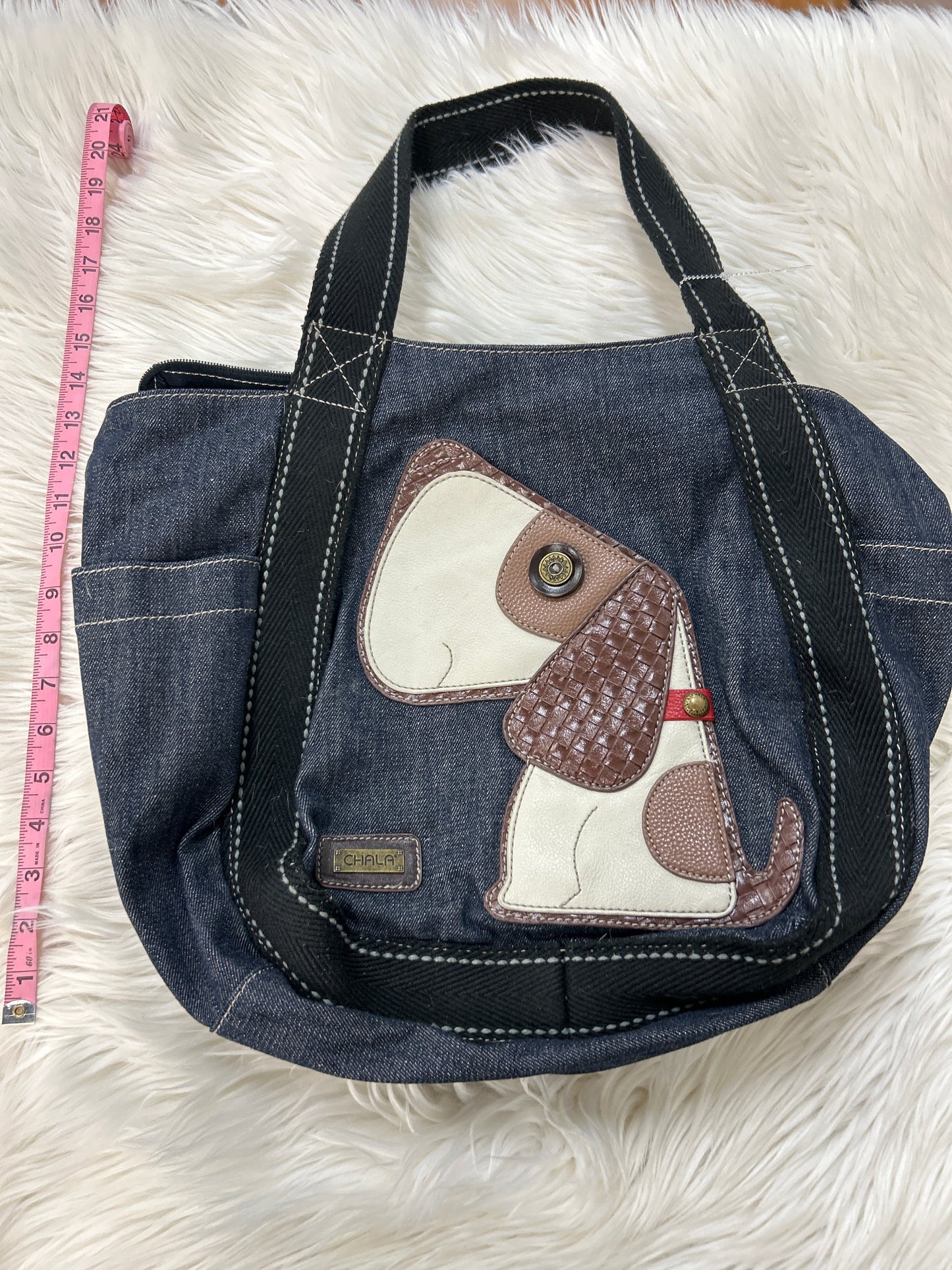 Tote By Chala In Blue Denim, Size:Large