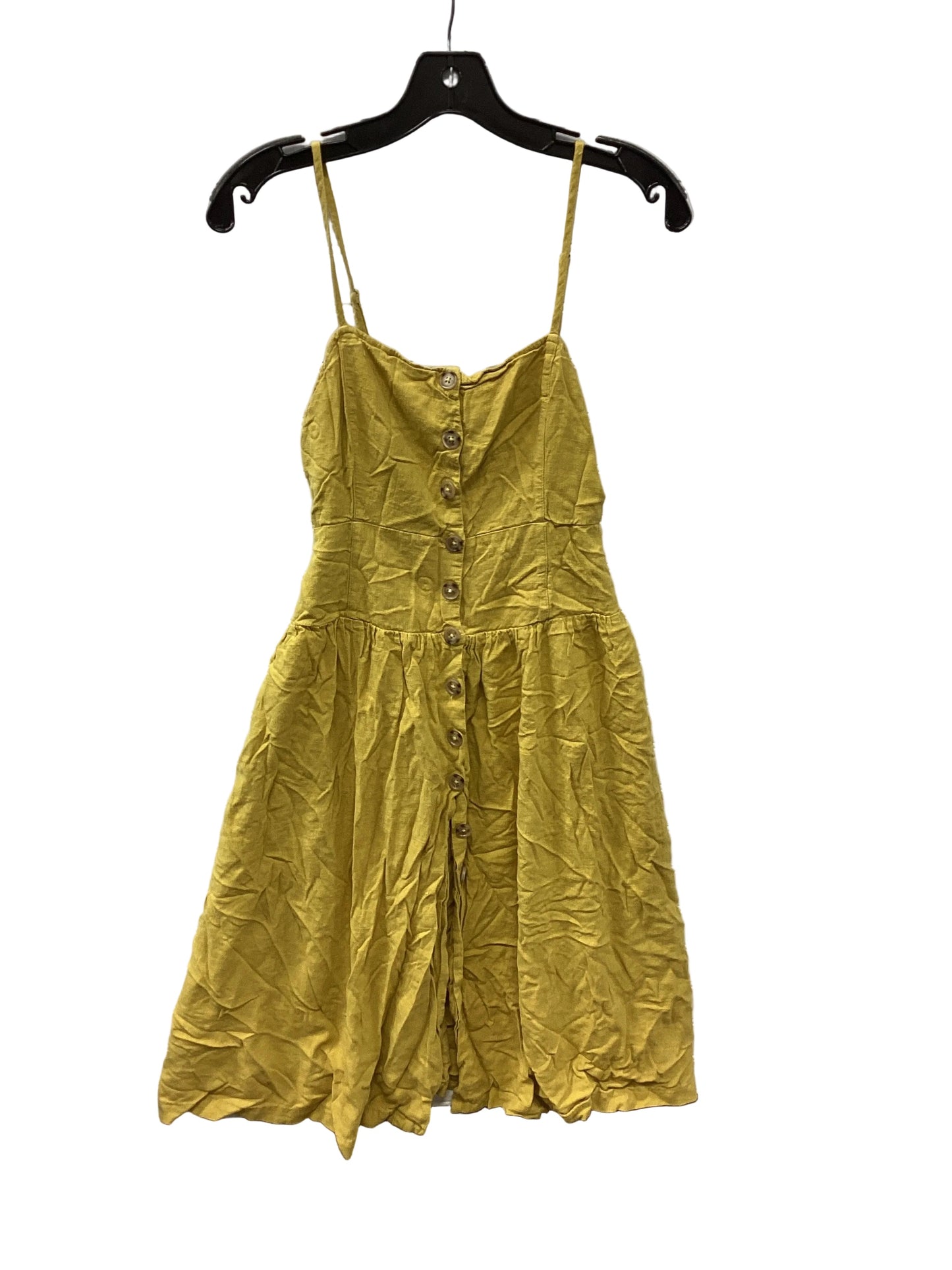 Dress Casual Midi By Urban Outfitters In Yellow, Size:Xs
