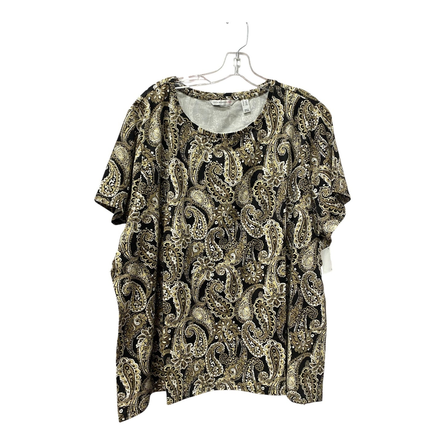 Top Ss By Isaac Mizrahi Live Qvc In Black & Tan, Size:3X