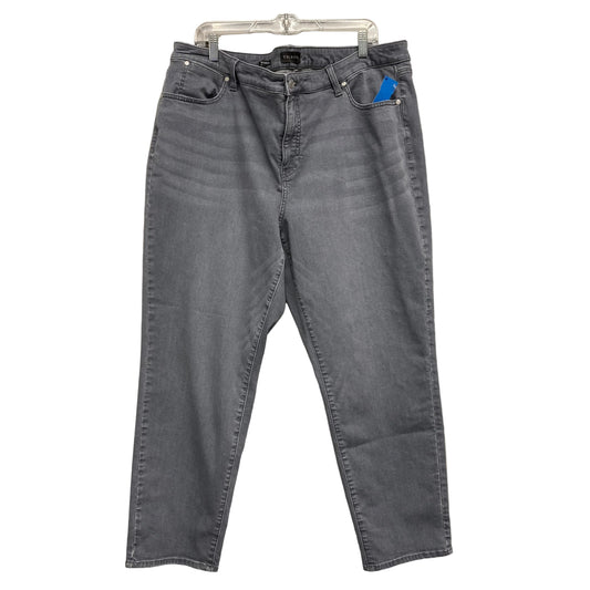 Jeans Skinny By Talbots In Grey Denim, Size:22