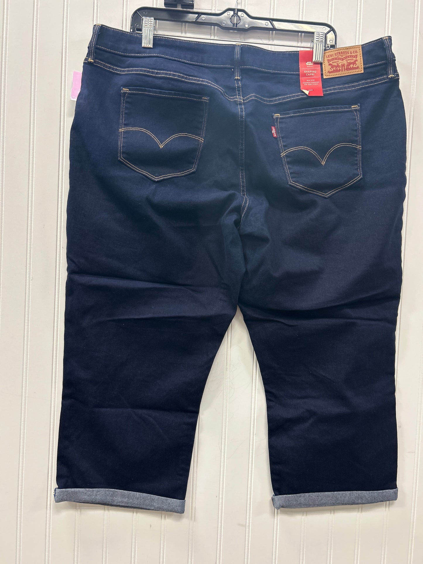 Capris By Levis In Blue Denim, Size:22 NWT