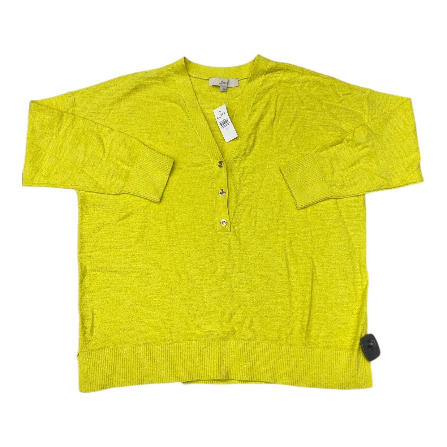 Sweater By Loft In Yellow, Size:L
