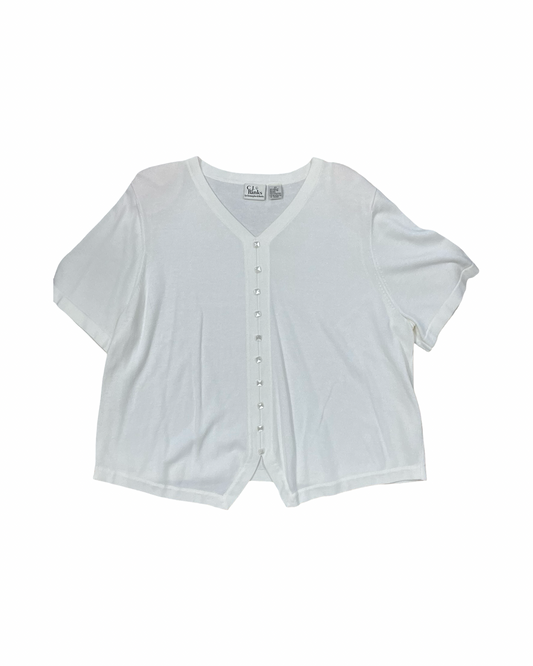 Top Ss By Cj Banks In Cream, Size:2X