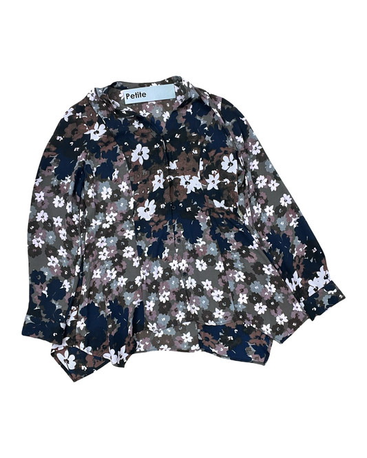 Blouse Ls By Simply Vera In Purple, Size:Sp
