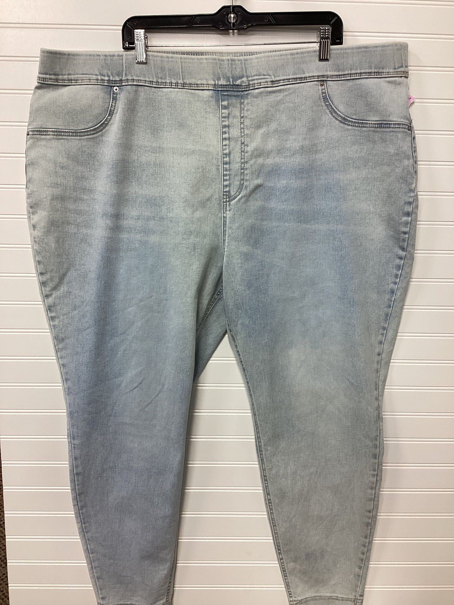 Jeans Skinny By Terra & Sky In Blue Denim, Size:3X