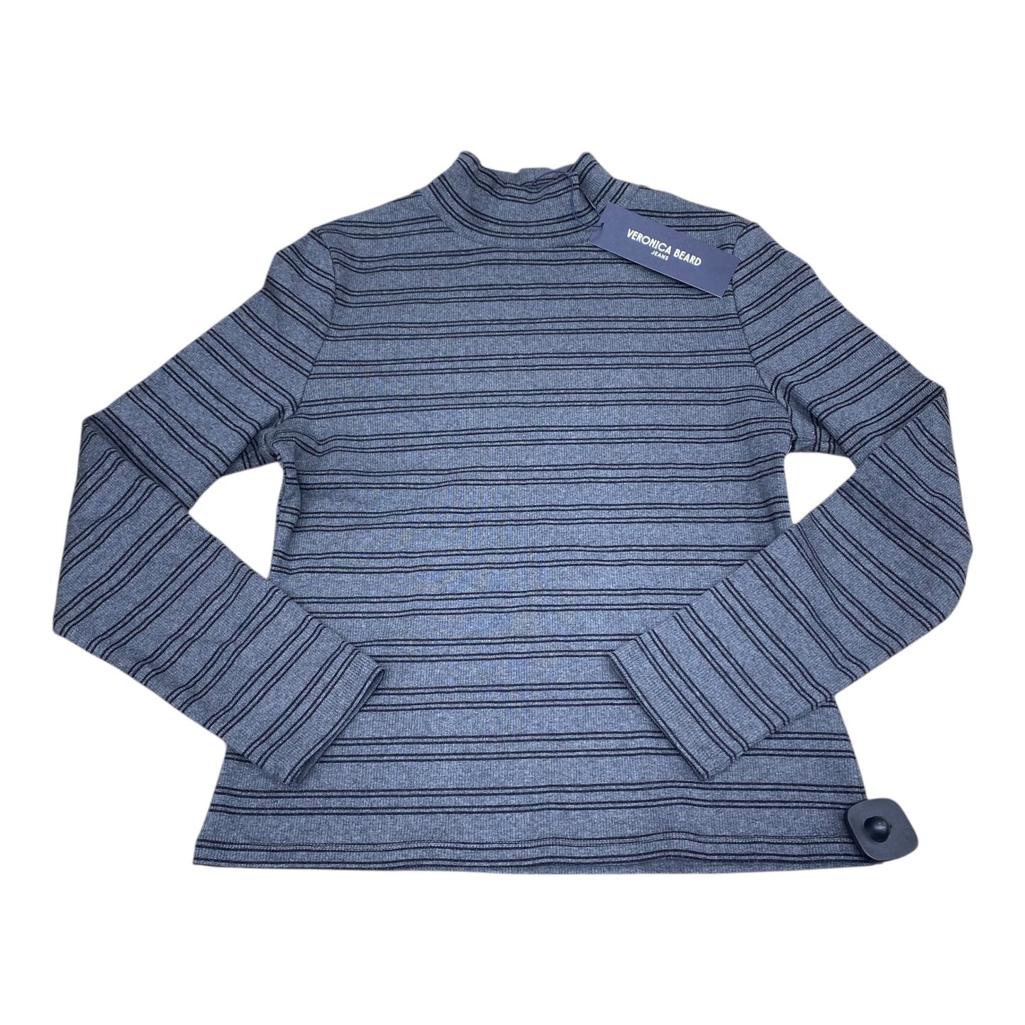 Top Ls Designer By Veronica Beard In Black & Grey, Size:L