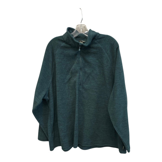 Athletic Sweatshirt Collar By Eddie Bauer In Green, Size:3X