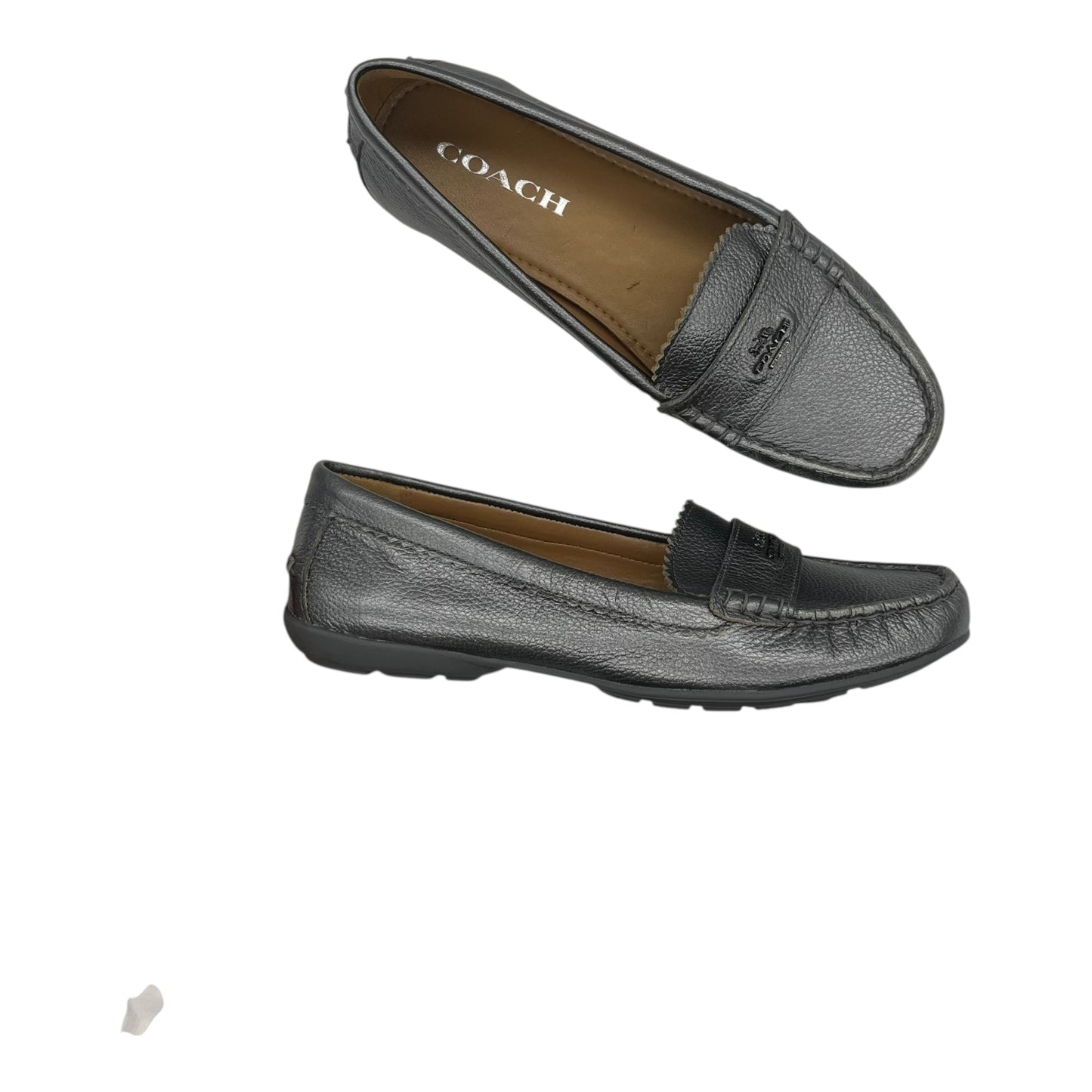 Shoes Designer By Coach In Silver, Size:7