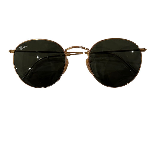 Sunglasses Designer By Ray Ban In Gold & Green