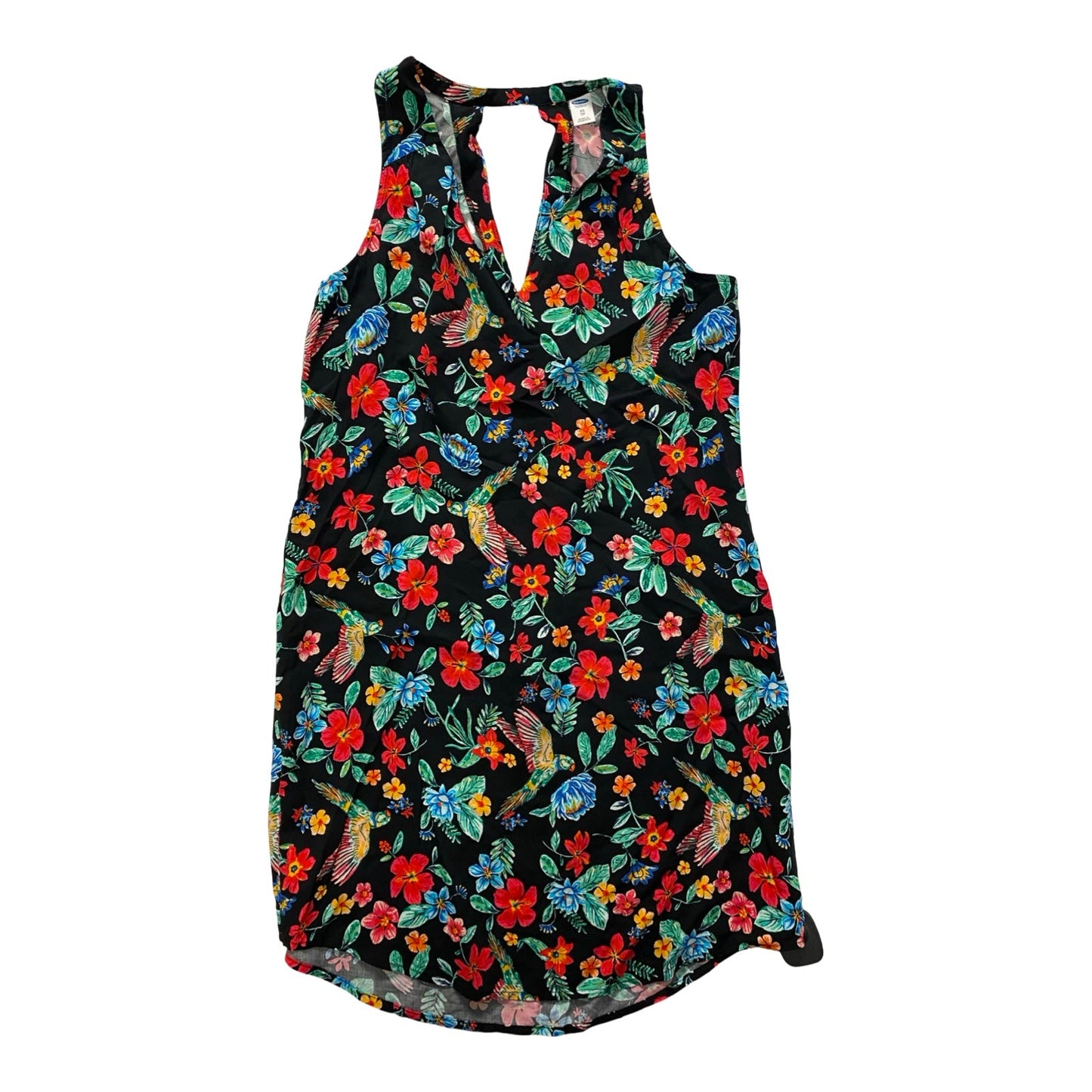old navy floral mini dress The Occasion by Old Navy Fit & Flare V-Neck Taffeta Mini Dress