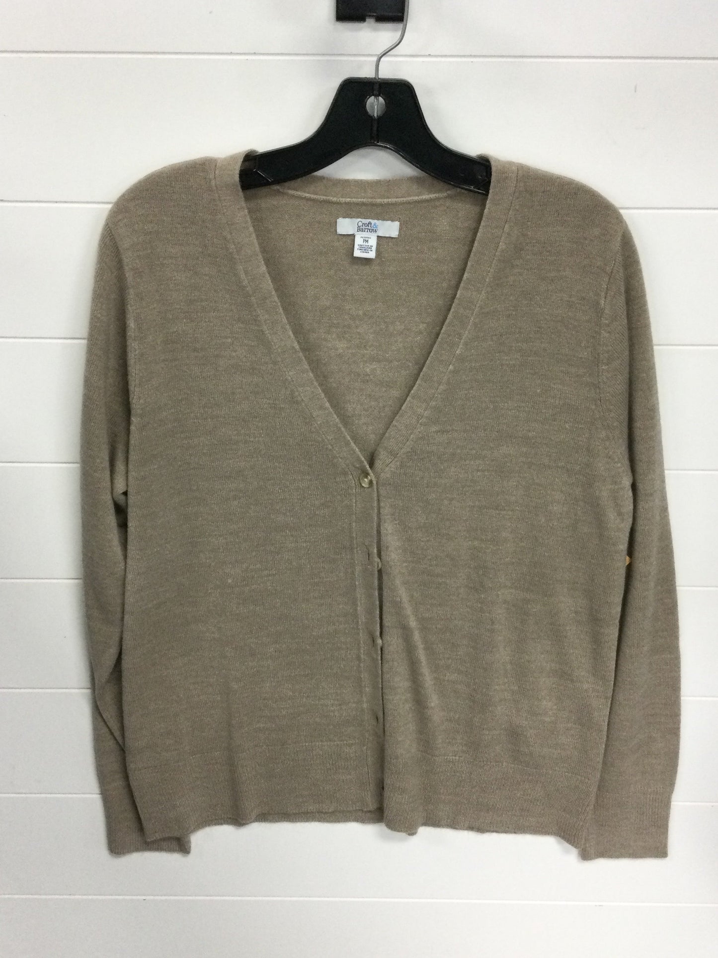Cardigan By Croft And Barrow In Brown, Size:Mp