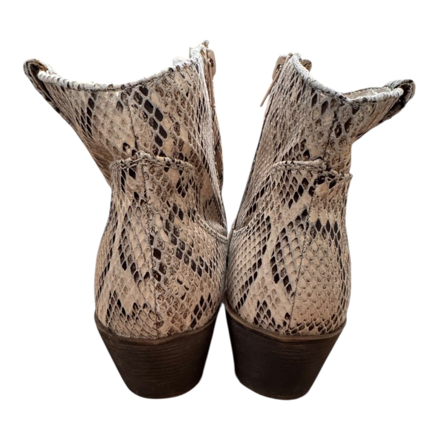Boots Ankle Heels By Rampage In Snakeskin Print, Size:7.5