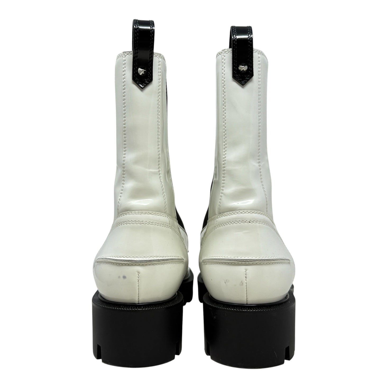 Montezu Lug  Boots Luxury Designer By Christian Louboutin In White, Size: 9.5 (39.5)