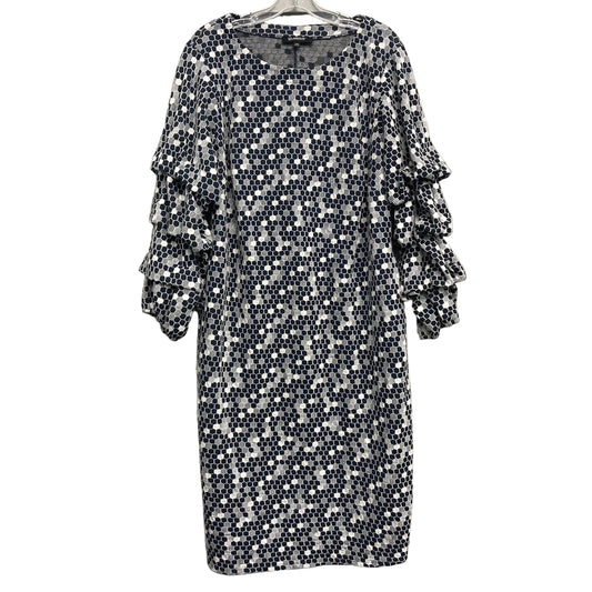 Dress Work By Glamour In Blue & White, Size:Xl