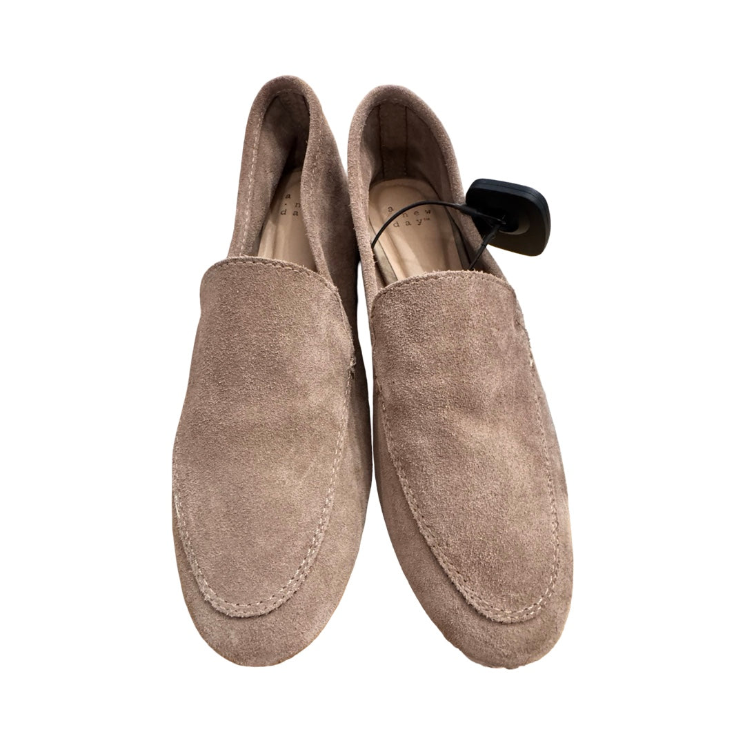 Shoes Flats By A New Day In Beige, Size:9