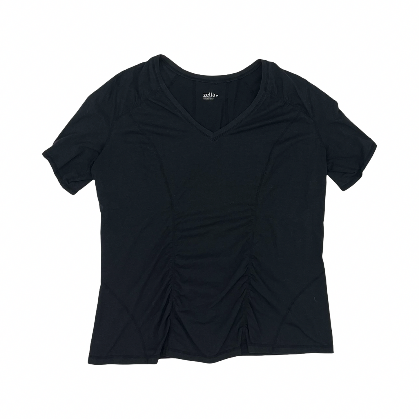 Athletic Top Ss By Zella In Black, Size:2X