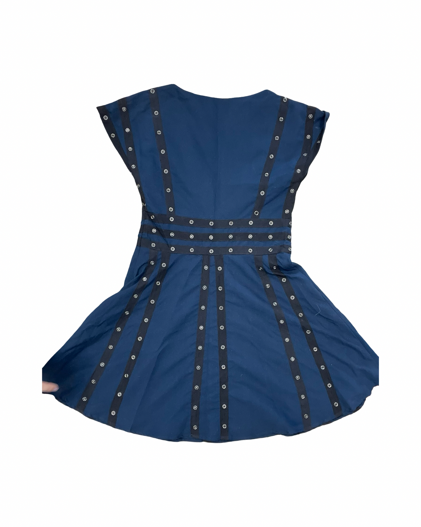Dress Designer By Zac Posen In Blue, Size:M