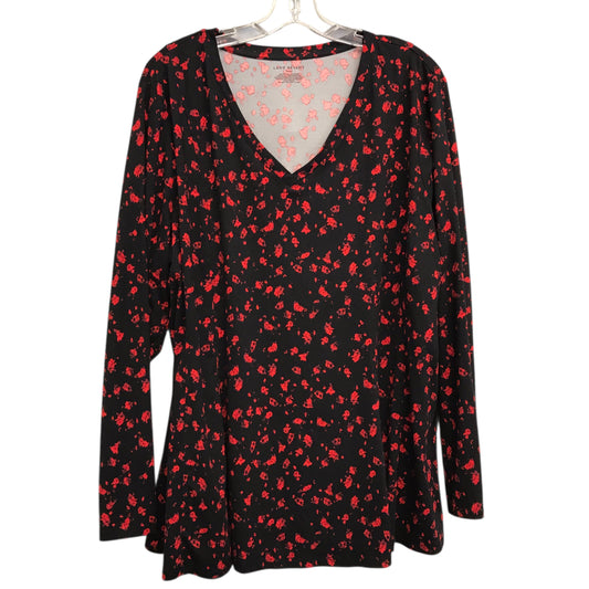 Top Ls By Lane Bryant In Black & Red, Size:3X