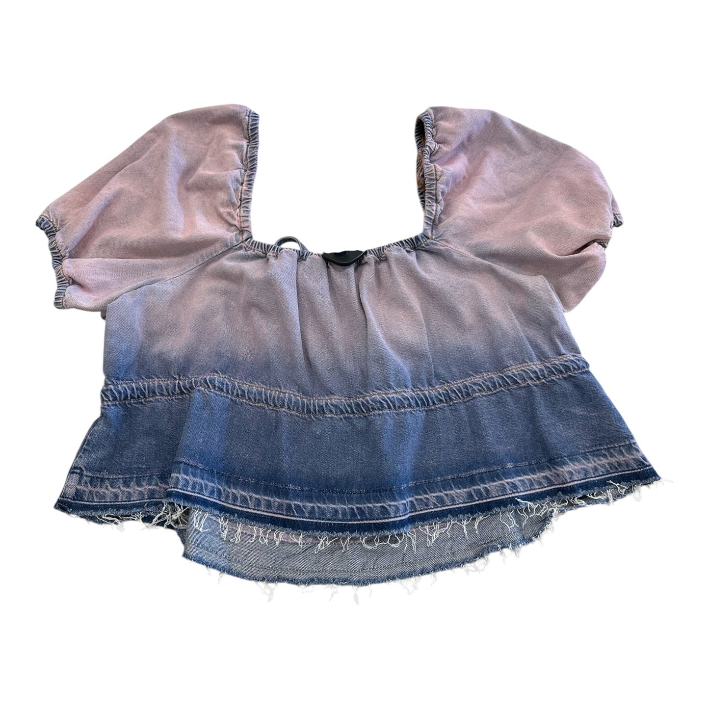 Top Ss By Ganni In Blue & Pink, Size:L