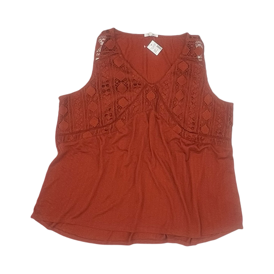 Blouse Sleeveless By Maurices In Orange, Size:2X