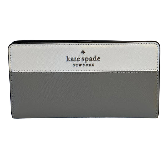 Wallet Designer By Kate Spade In Grey & White, Size:Medium