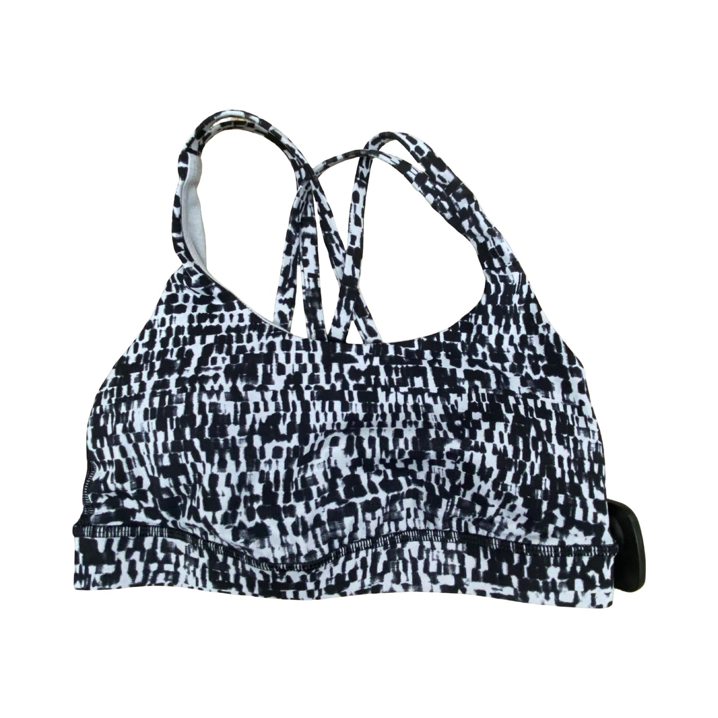 Athletic Bra By Lululemon In Black & Grey, Size:4