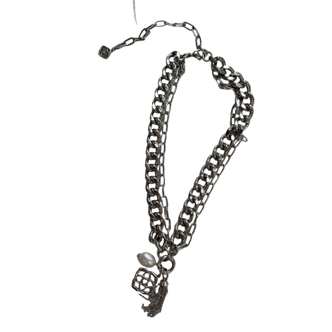 Necklace Designer By Kendra Scott In Silver