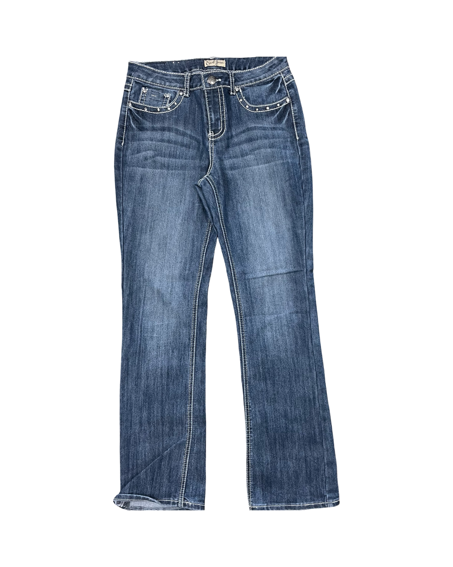 Jeans Boot Cut By Earl Jean In Blue Denim, Size:10