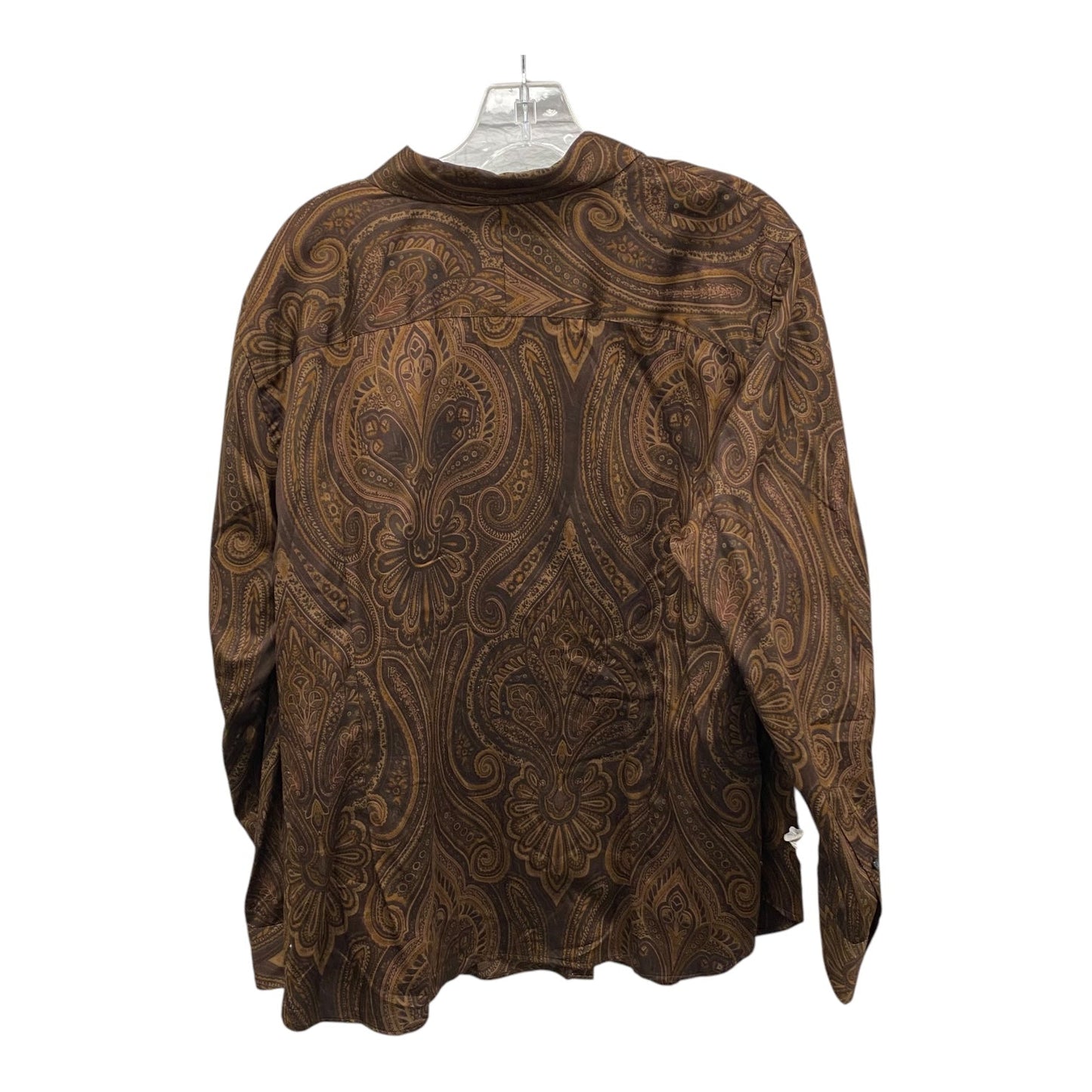 Top Ls By Lauren By Ralph Lauren In Brown, Size:2X