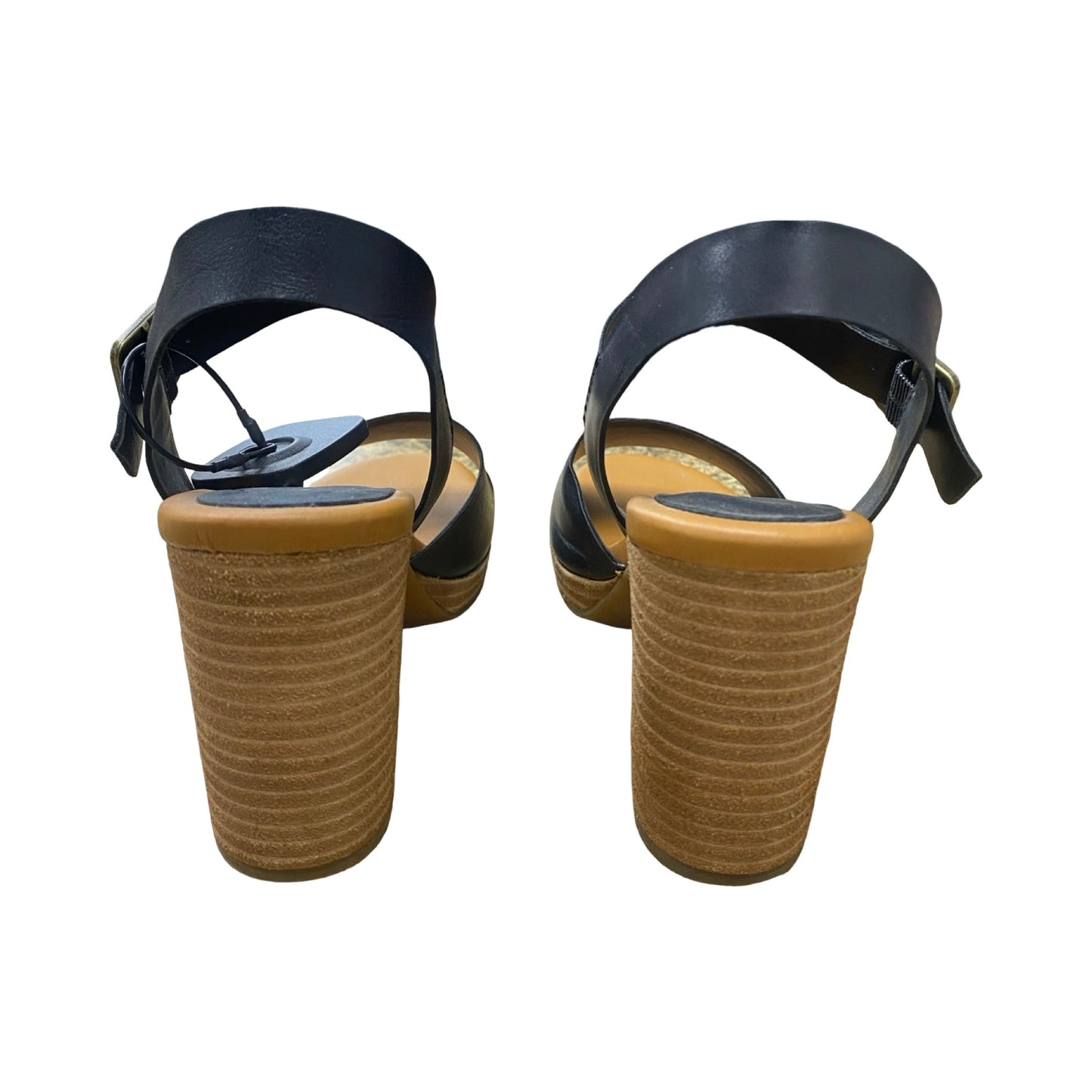 Sandals Heels Block By Kork Ease In Black, Size:8
