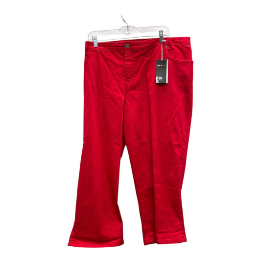 Capris By Style And Company In Red, Size:24